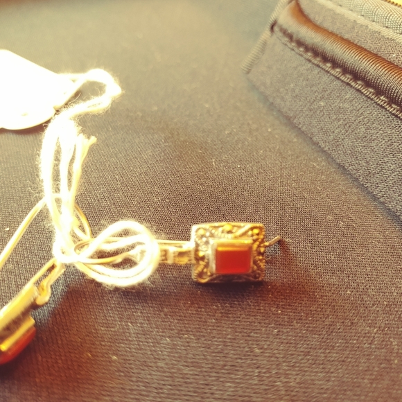 Victorian Diamond and Ruby or Garnet 925 - Picture 3 of 4